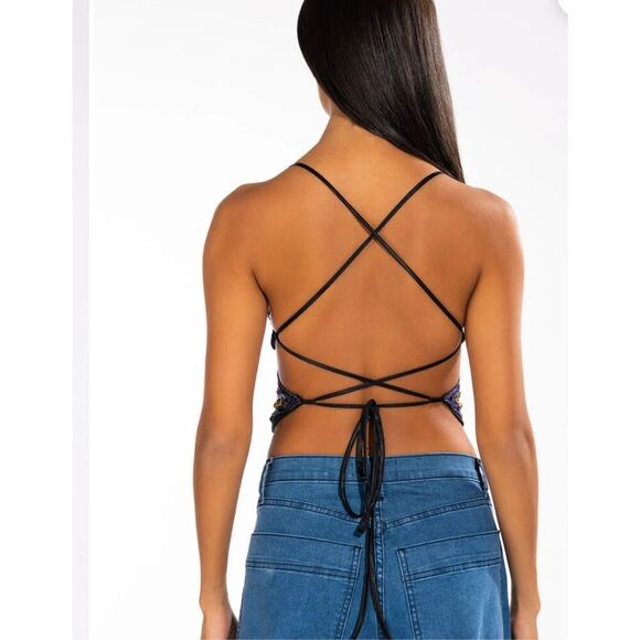 BUTTERFLY SEQUIN TOP Multi Colored One Size - Picture 6 of 7